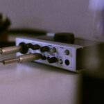 a close up of a stereo equipment on a table