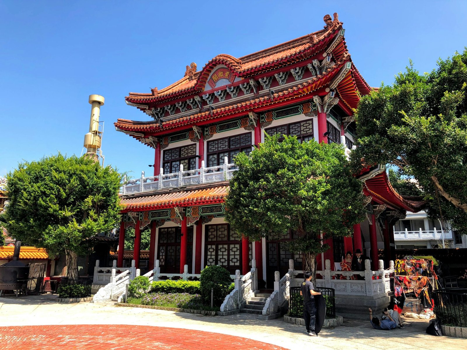 red and white temple under blue sky during daytime